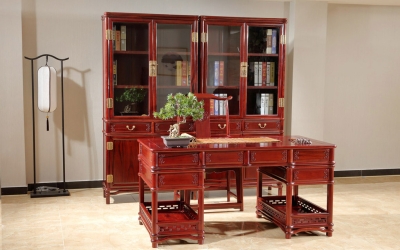 红酸枝明式书橱